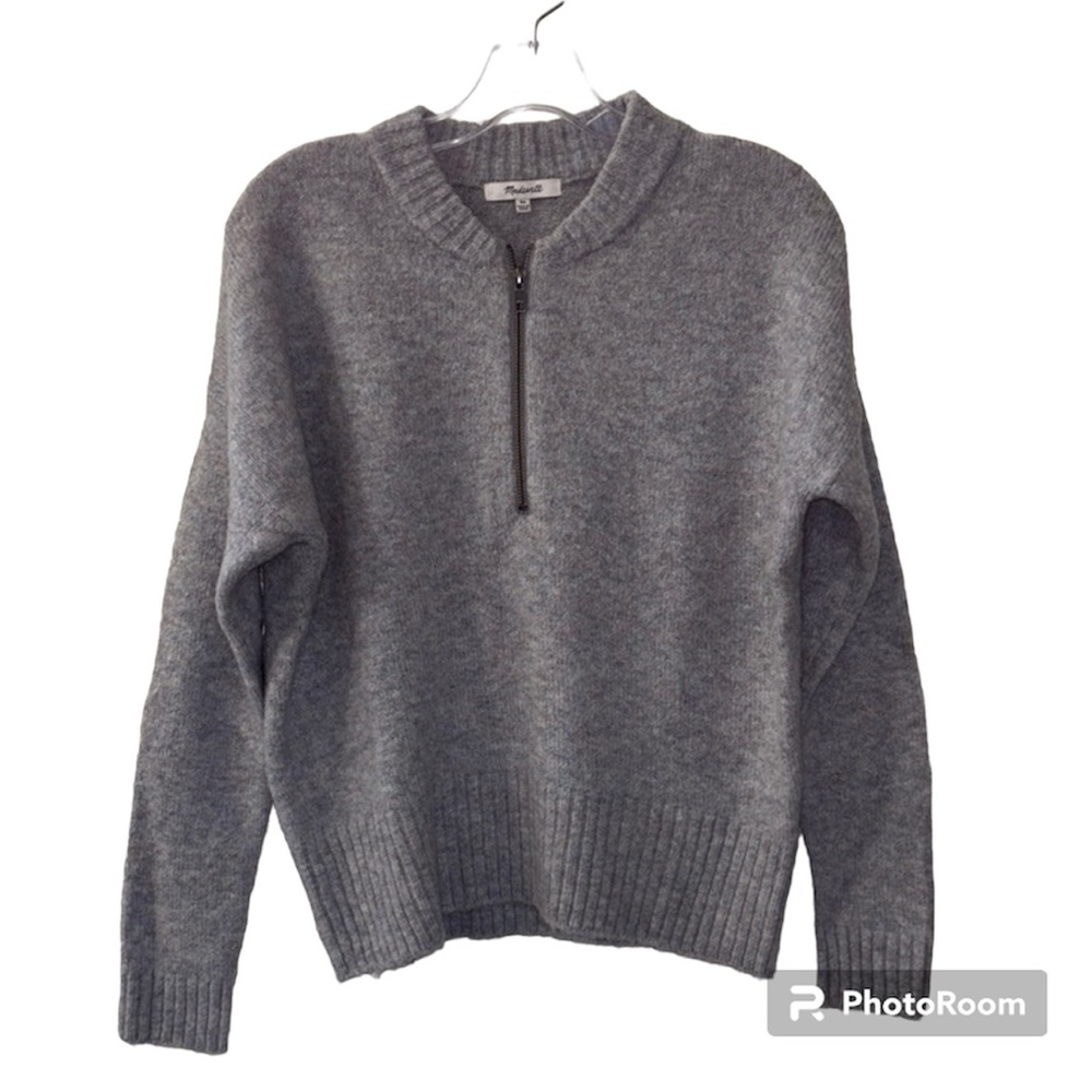 Madewell Blue Gray Mixed Colors 1/2 Zip Sweater Size XS